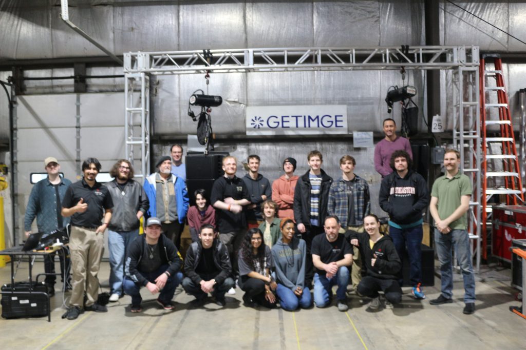 Members of Cheshire AV with FLCC's Bob Potter and members of his R Sound Reinforcement/Live Recording Class