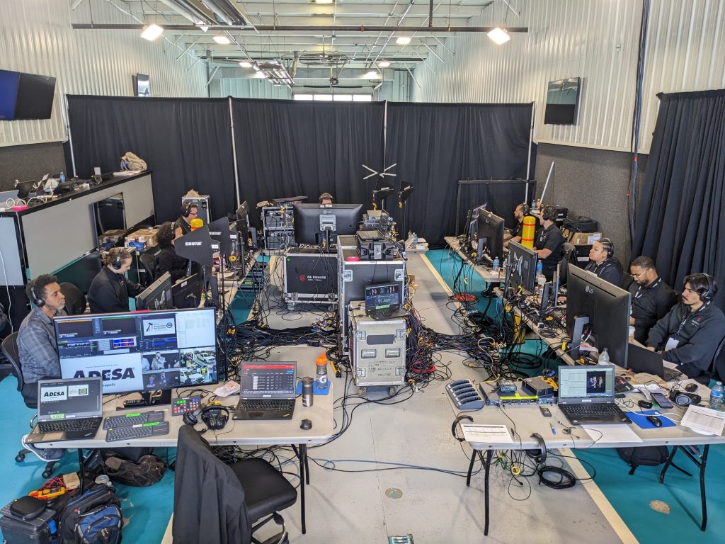 The Cheshire technology set up for NAAA's World Auto Auction Championship